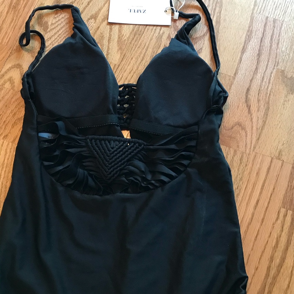 NWT Zaful Black Spaghetti Strap Swimsuit (L) - Picture 9 of 16